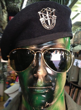 户外运动透气毛呢特种兵贝雷帽士兵敢死队夏令营军训男女帽子军迷