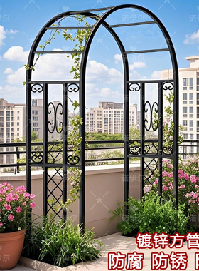 新款爬藤架拱门园艺拱门花架花园公园庭院别墅植物攀爬支架月季架