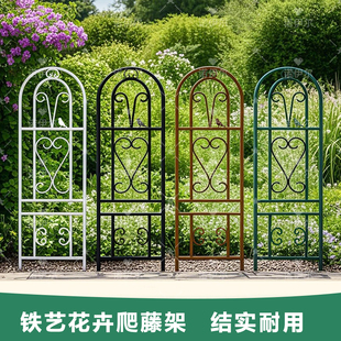 铁线莲爬藤架蔷薇月季种植花园栅栏户外花架支撑杆铁艺植物攀爬架