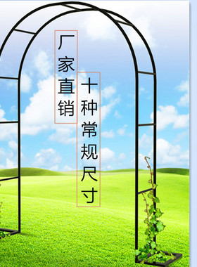 铁艺花架爬藤架花园别墅阳台植物支架铁线莲户外月季葡萄架拱门