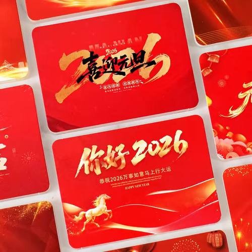 2026新年晚会新款主持人手卡活动司仪手持提词卡上台发言致辞卡片