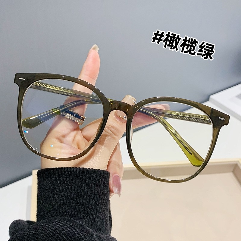 时尚潮流网红同款黑框近视眼镜女可配有度数大脸显瘦防蓝光平光镜,ZIPPO/瑞士军刀/眼镜,防蓝光镜,淘宝优惠券,粉丝福利购,淘宝优惠卷