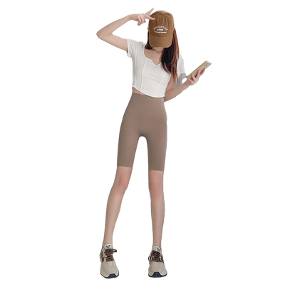 五分鲨鱼皮打底裤女骑行瑜伽裤
