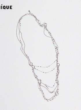 Picnique多层链条细闪瀑布项链