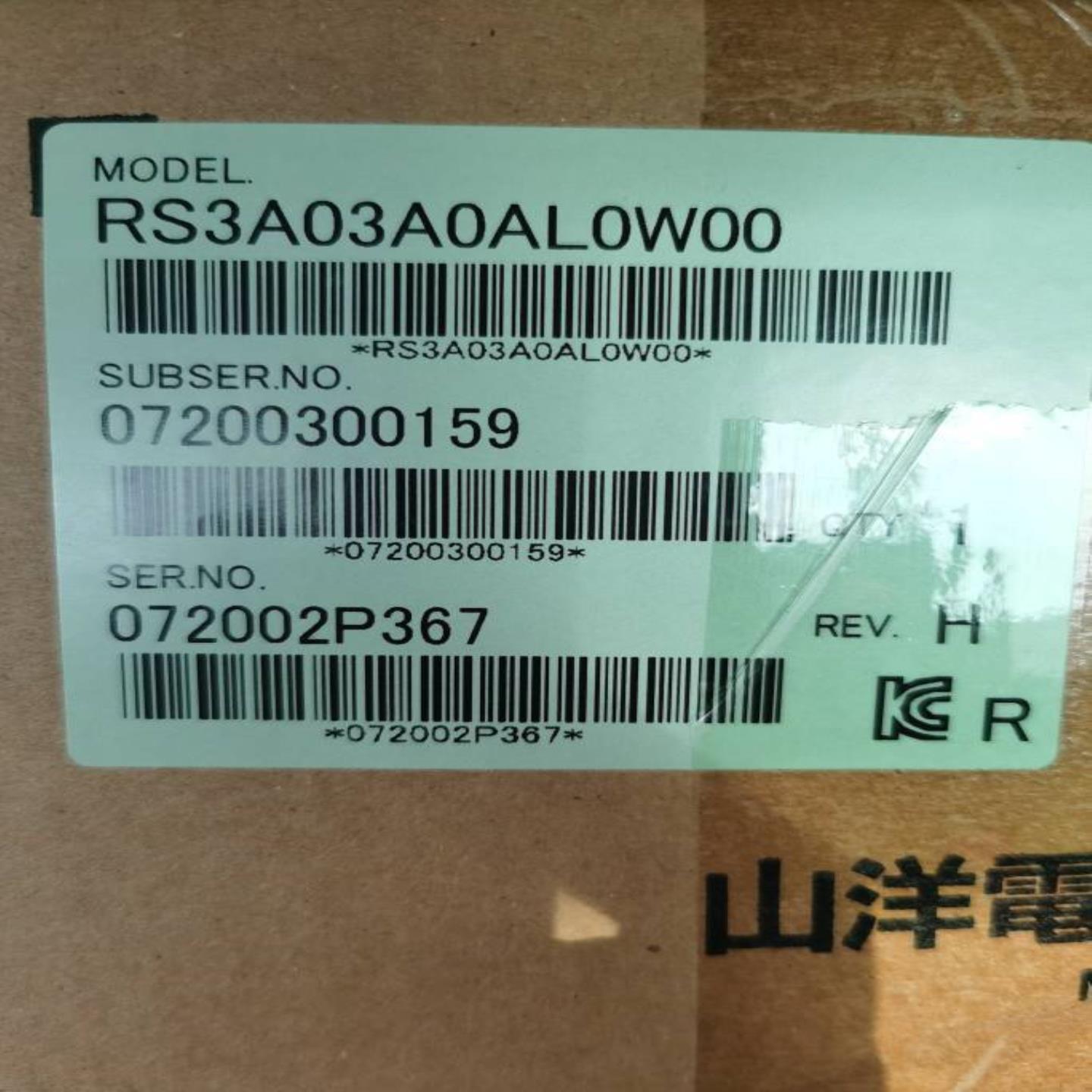 配件RS3A03A0AL0W00日本三洋伺服驱动器闪电发货议价