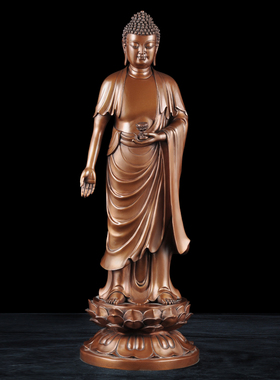 紫铜阿弥陀佛摆件客厅