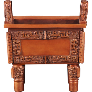 紫铜鼎摆件鼎盛千秋司母戊鼎家居客厅公司办公室方鼎开业商务礼品