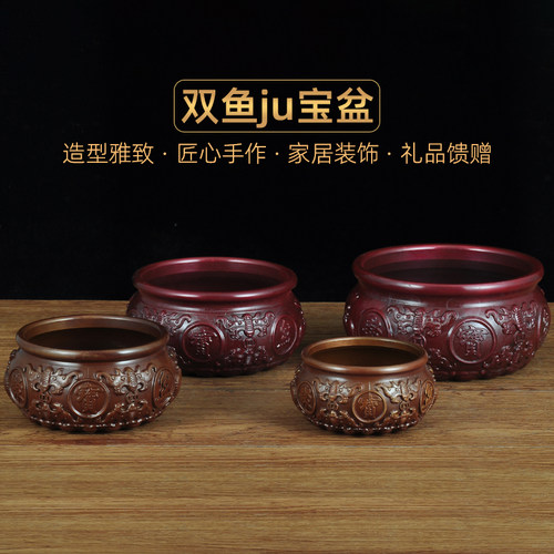 彩铜聚宝盆摆件招财风水家居客厅