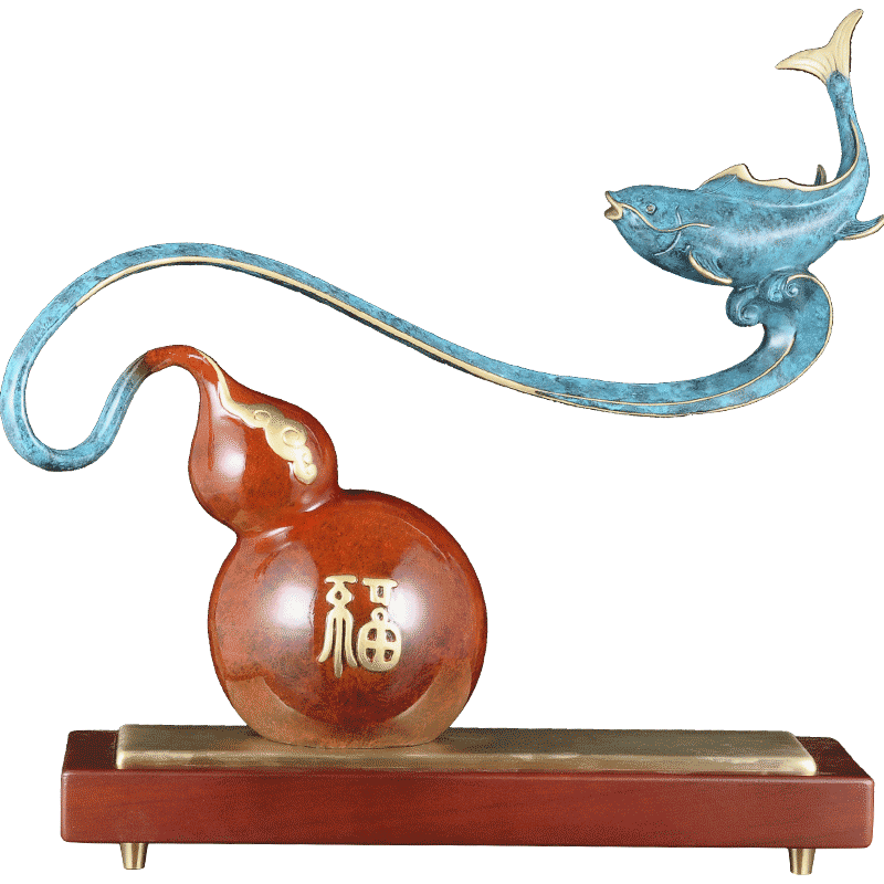 福禄有余葫芦轻奢风商务工艺品