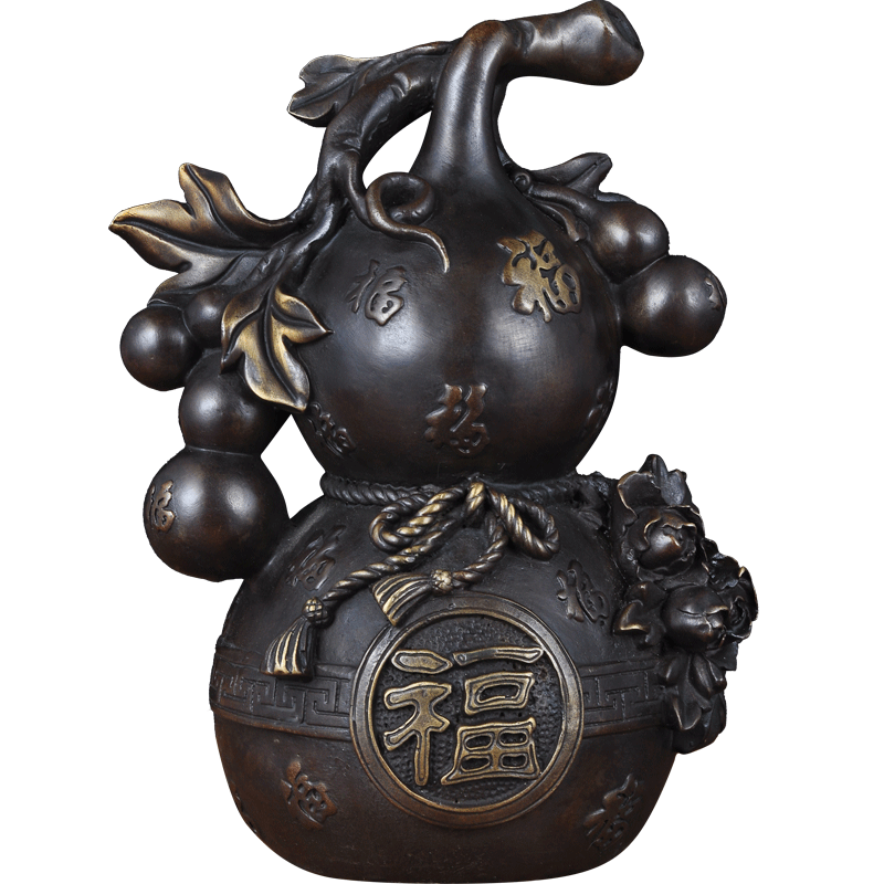 全铜福字葫芦摆件大号风水招财家居客厅玄关装饰品乔迁开业礼品