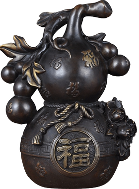 全铜福字葫芦摆件大号风水招财家居客厅玄关装饰品乔迁开业礼品