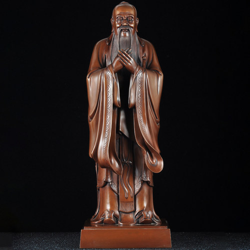 紫铜孔夫子摆件孔子像人物