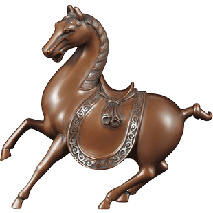 紫铜马到成功招财马摆件生肖马家居客厅电视柜装饰品乔迁开业礼品