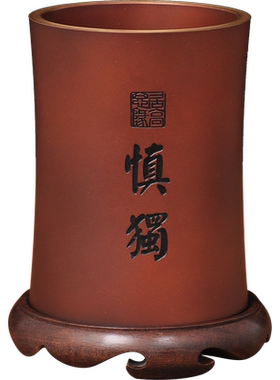 铜笔筒摆件家居客厅书房笔筒摆设长辈退休商务文艺礼品