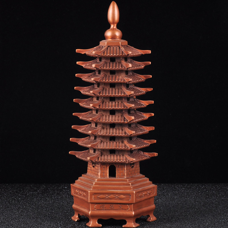 紫铜文昌塔摆件九层9层文昌塔9层宝塔风水家居客厅送儿童书房装饰