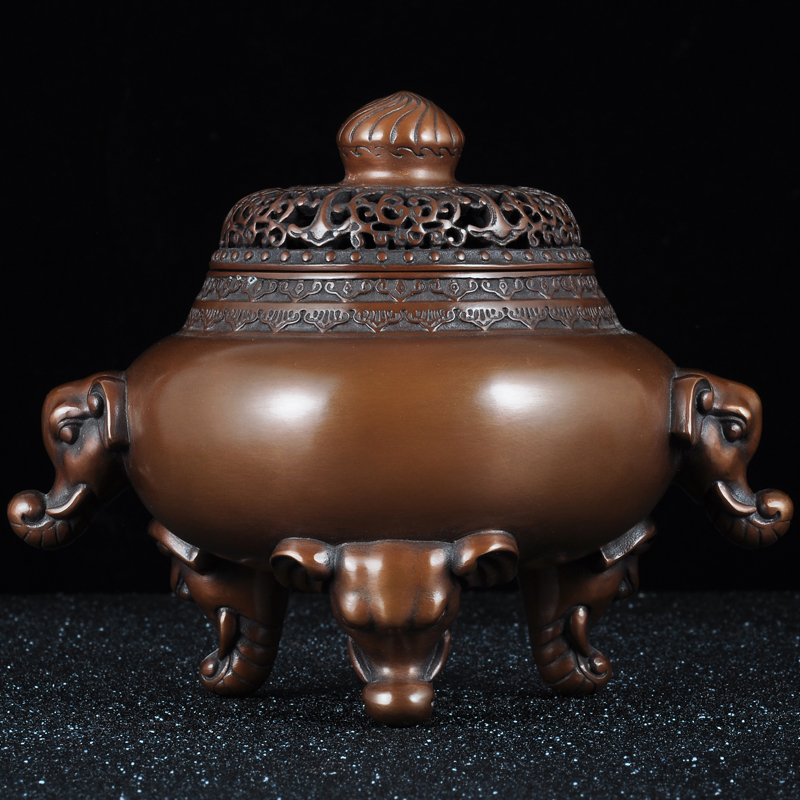 紫铜吉祥如意熏炉摆件香道