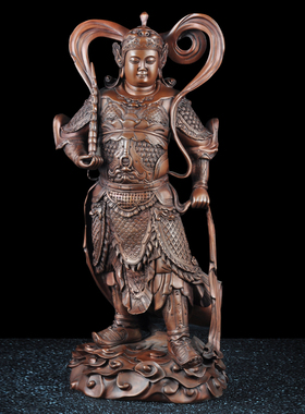 紫铜韦陀菩萨摆件将军大号佛堂