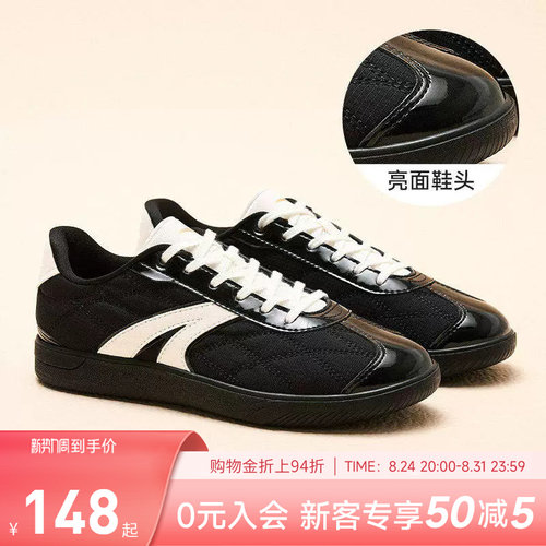安踏板鞋小香风德训鞋女新款休闲