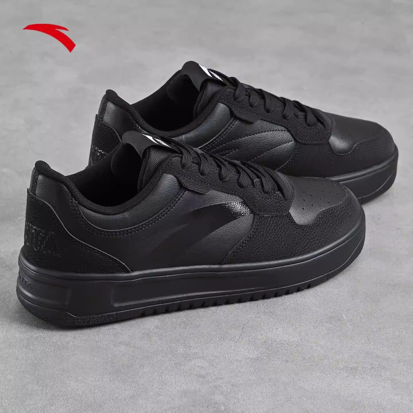 安踏男鞋板鞋男士休闲鞋冬季新款小黑鞋低帮黑色板鞋百搭运动鞋男,运动鞋new,运动休闲鞋,淘宝优惠券,粉丝福利购,淘宝优惠卷