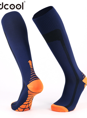 Findcool男女压缩长袜2双健身袜运动袜压力袜马拉松跑步袜长筒袜