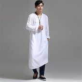 复古茶禅意长袍休闲宽松长衫 中国风男装 棉麻中式 新品 居士服 春夏季