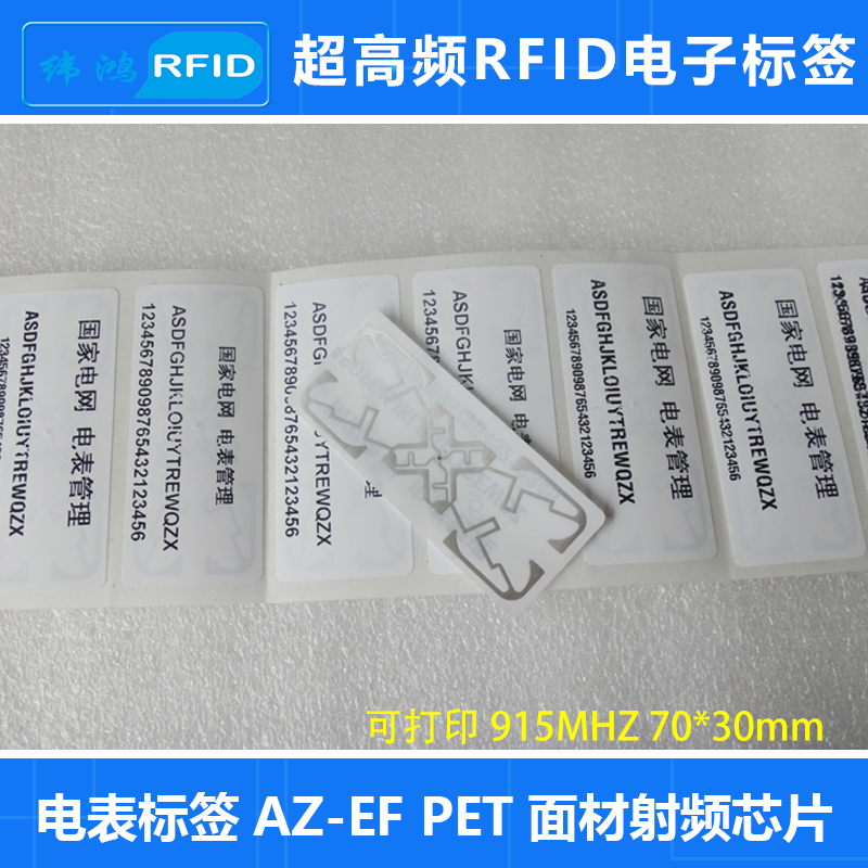 rfid电子标签uhf915mpet面材az-ef超高频6c国家电网