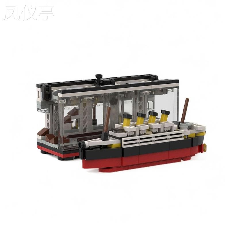 国产MOC泰坦尼克号沉船迷你摆件