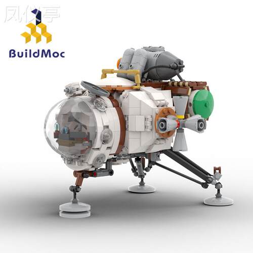 现货BuildMoc小颗粒积木玩具影视系列星际拓荒探索太空船模型摆件