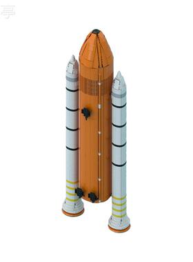佳砖跨境积木玩具MOC-75461+73206发现号航天飞机+助推器小颗粒