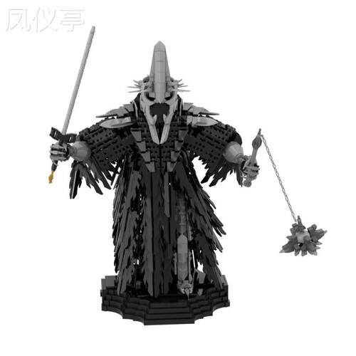 -182732指环王安格玛巫王积木摆件男生日礼物戒灵首领拼装积木