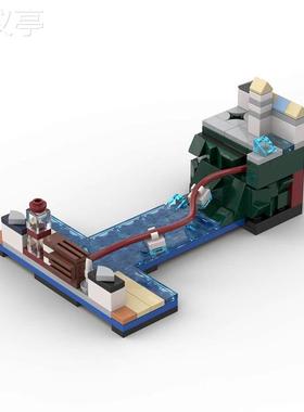 MOC积木兼容47115微缩绿山小城迷你建筑国产创意模型礼物