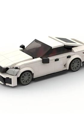 积木兼容MOC-153133奔驰AMGCLS63白色汽车模型摆件颗粒玩具