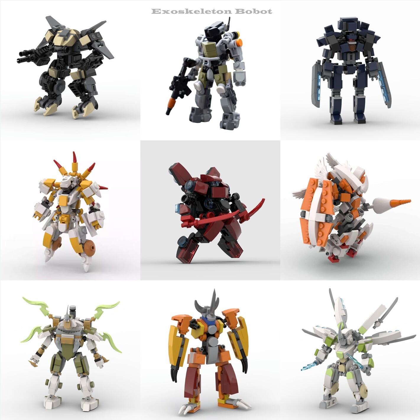 moc积木兼容乐高外骨骼装甲机器人机甲战士小型摆件拼插关节可动