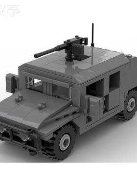 MOC-149706悍马M1025装甲车模型兼容拼装益智小颗粒积木玩具