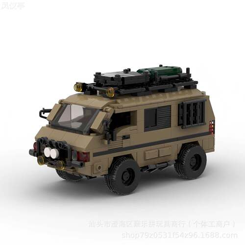 MOC积木跨境热卖八格汽车三菱德力卡L3004x4兼容男拼装礼物
