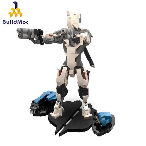BuildMoc男孩桌面摆件MOC星际战甲神剑积木模型兼容拼搭玩具摆件