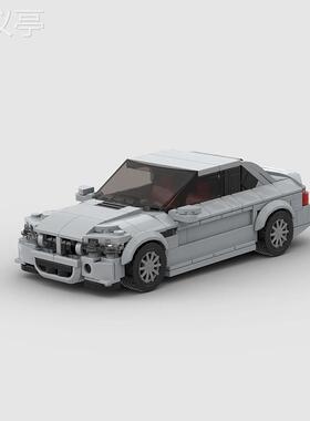 热卖赛车跑车M3CSL模型moc兼容小颗粒益智拼装积木玩具跨境