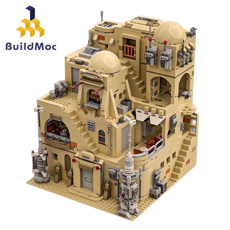 BuildMoc星球大战莫斯艾斯利小酒馆拼搭积木MOC小颗粒拼装模型DIY