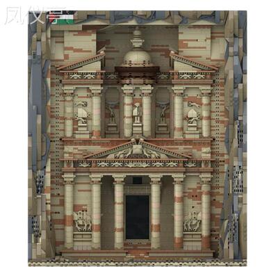-202360小颗粒街景建筑-佩特拉成人拼搭积木模型摆件