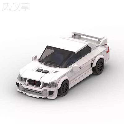 MOC-163741兼容三菱LancerEVO8格车男孩拼装积木玩具车模型