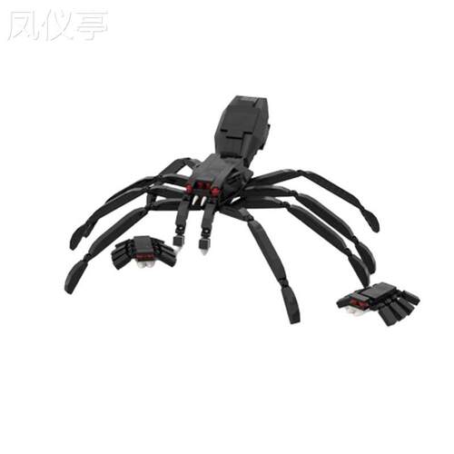 MOC175524大黑色蜘蛛积木佳砖跨境小颗粒益智速卖通ozon热卖玩具