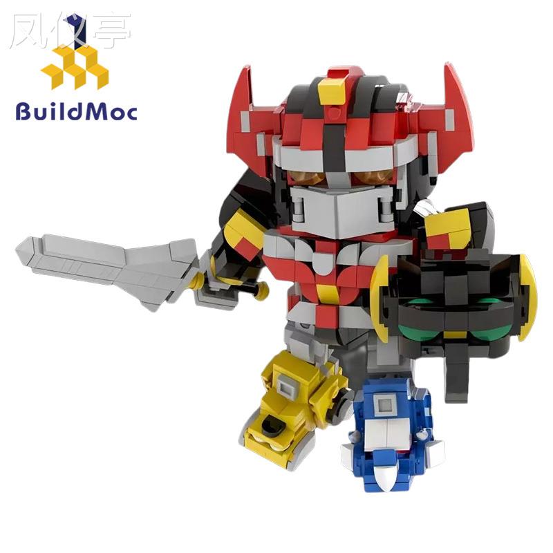 BuildMoc男孩积木玩具战斗士小人仔MMPR恐龙战队