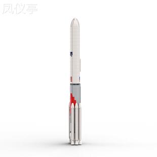太空火箭积木-99581;1:110比例的火神半人马模型摆件