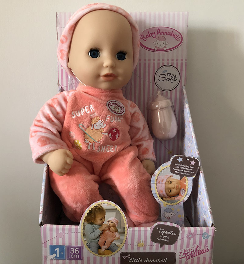 Baby Annabell Zapf夏芙安娜软绵身体奶瓶手抱安抚仿真娃娃36CM