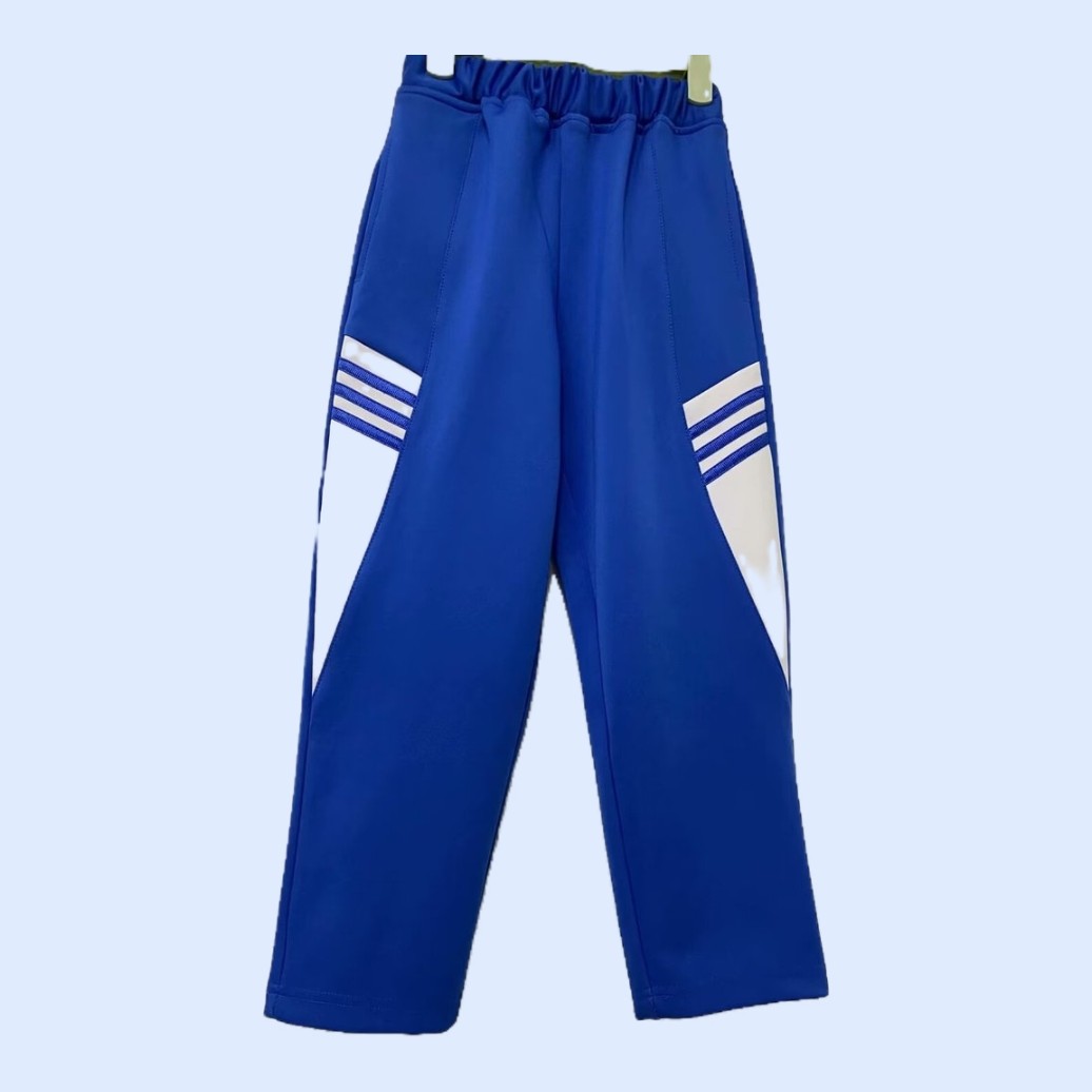 校服裤子蓝色白三角三条杠初高中小学生春秋季红色男女直筒校服裤图片