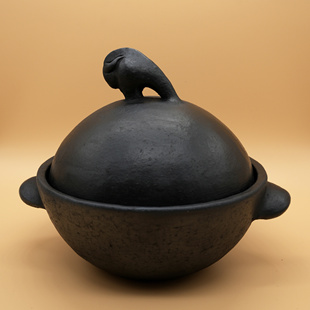 几多黑陶手工牦牛锅煮锅（2200毫升）｜一年质保