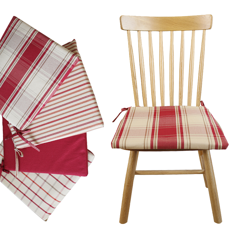 美式格子椅垫鸢尾乡旅