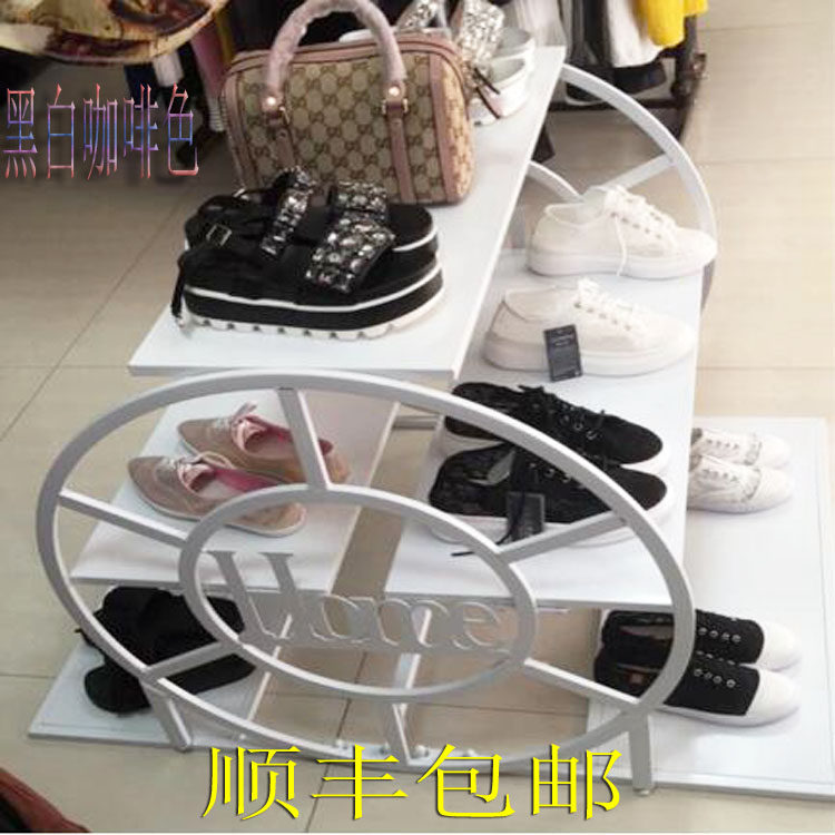 高跟鞋店展示柜女鞋店展示架包包流水桌台服装店高低货台橱窗中岛