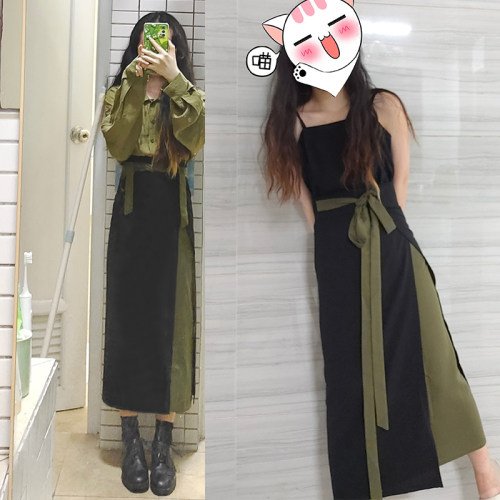 仿麻纯色日常汉服半身裙
