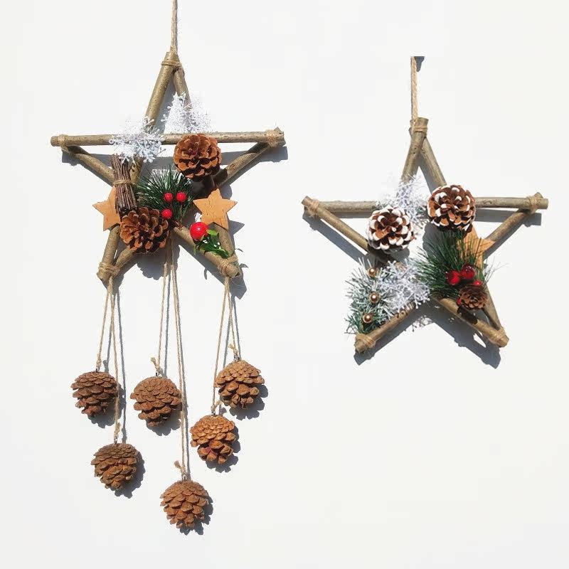 干树枝创意挂件手工环创墙壁装饰